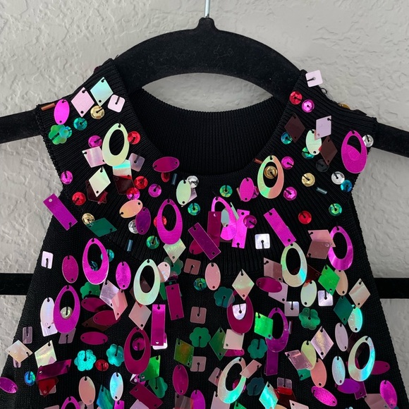 Vintage Y2K Sequin Knit Halter Neckline Top Size Small - Picture 4 of 12